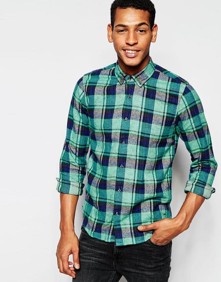 Scotch & Soda Shirt With Flannel Check