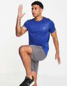 Asos 4505 Training T-shirt In Honeycomb Jersey-blue