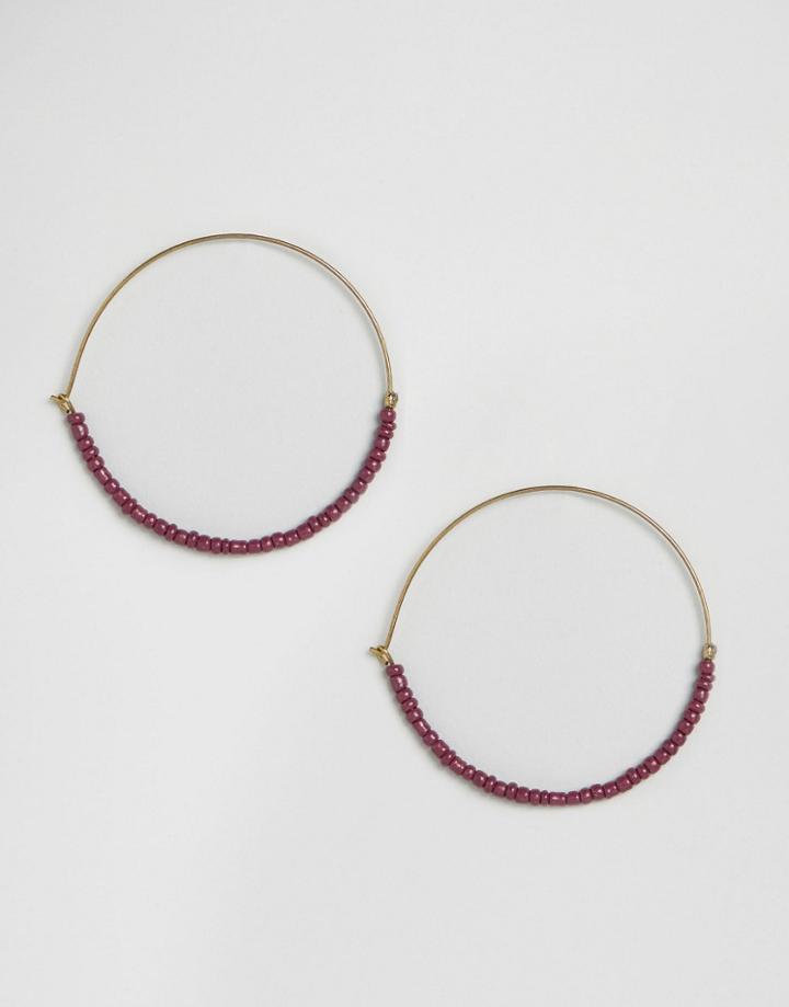 Pieces Gloria Hoop Earrings - Gold