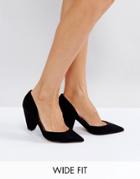 Asos Sulphur Wide Fit Pointed Heels - Black