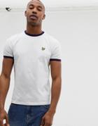 Lyle & Scott Logo Ringer T-shirt In White - White