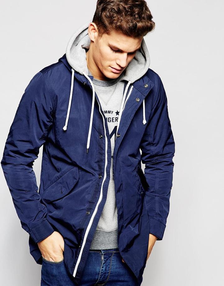Tommy Hilfiger Parka In Navy - Navy