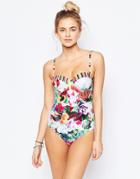 Ted Baker Floral Swirl Swimsuit - Multi