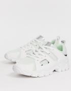 Asos Design Direct Chunky Sneakers In Green And White-gray