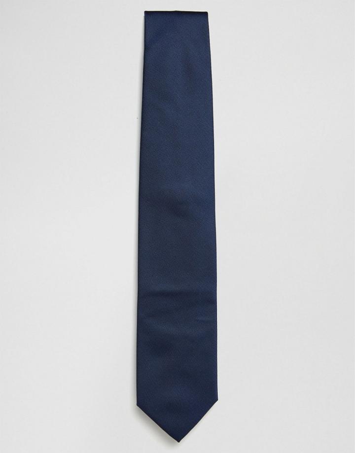 Asos Tie In Dark Navy - Navy