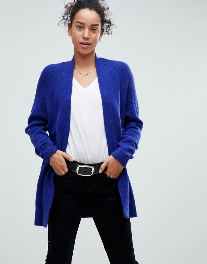 Asos Cardigan In Wool Mix - Blue