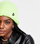 Collusion Unisex Fleece Fisherman Beanie In Neon Yellow