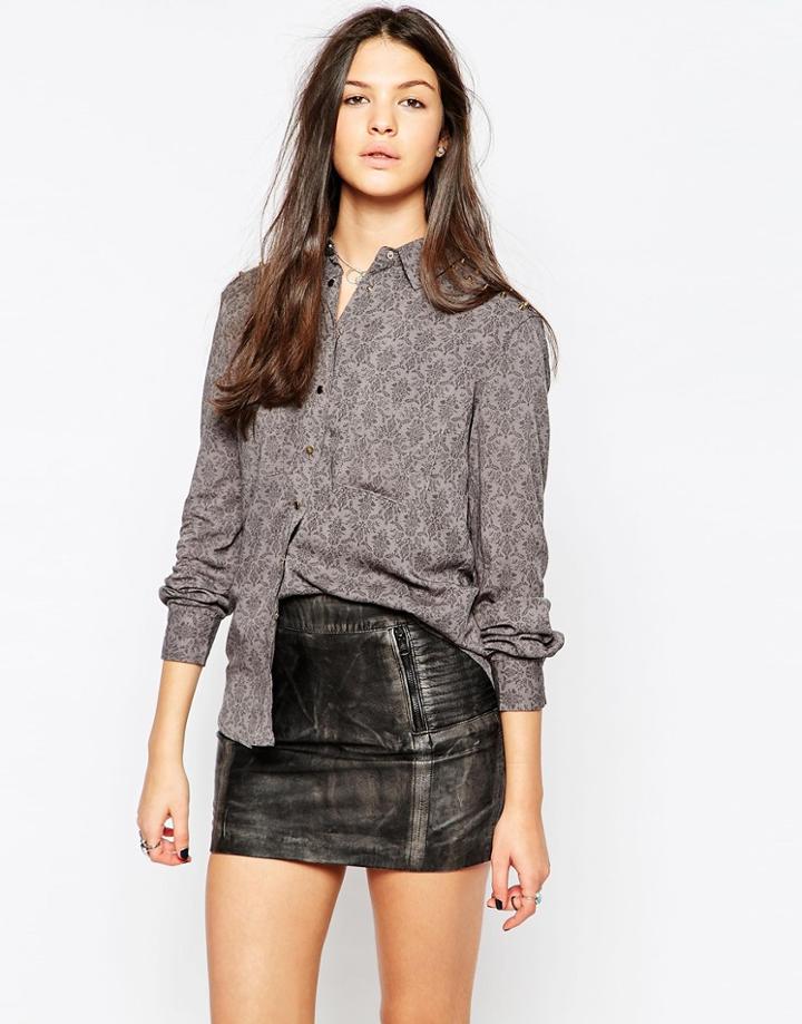 Pepe Jeans Teatime Floral And Stud Shirt - 945
