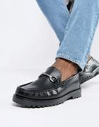 River Island Loafer With Heavy Sole Detail In Black - Black