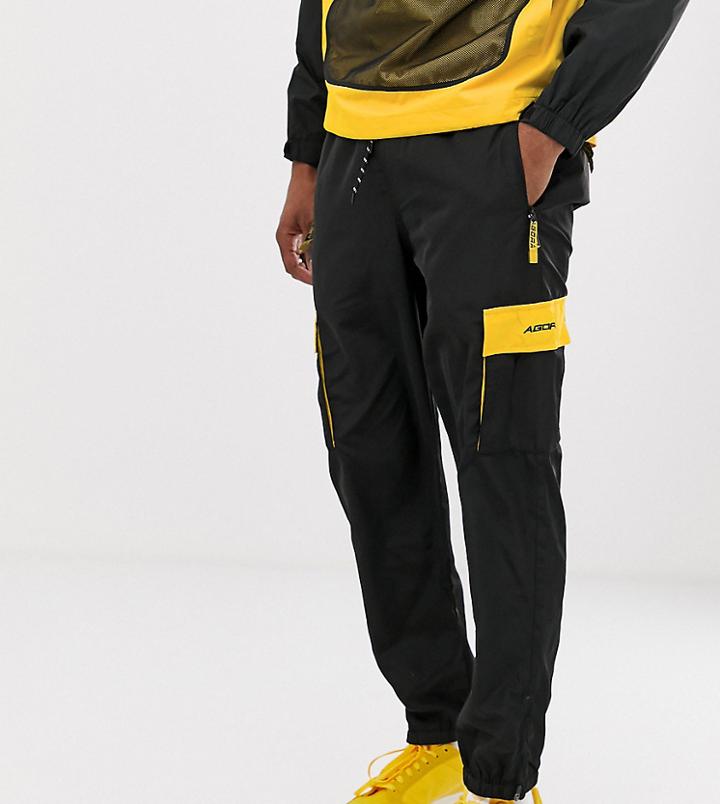 Agora Woven Sweatpants With Utility Pockets-black