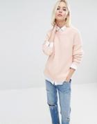 Selected Flora Raglan Sweater - Peach Whip