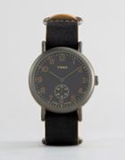 Timex Weekender Oversized Chronograph Watch In Black - Black