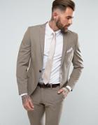 Selected Homme Skinny Suit Jacket - Stone