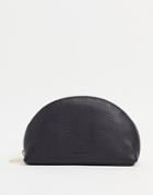 Whistles Leather Makeup Bag In Black