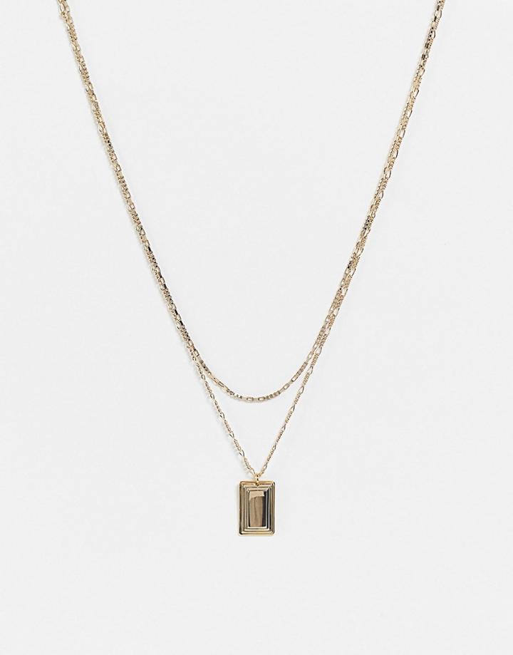 & Other Stories Multi Layer Pendant Necklace In Gold