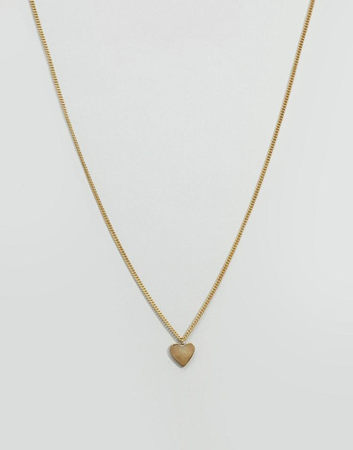 Made Gold Heart Pendant Necklace - Gold