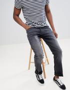 Esprit Straight Fit Jeans Washed Black In Organic Cotton - Black
