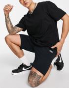 Boss Skeevito Jersey Shorts With Small Side Logo In Black