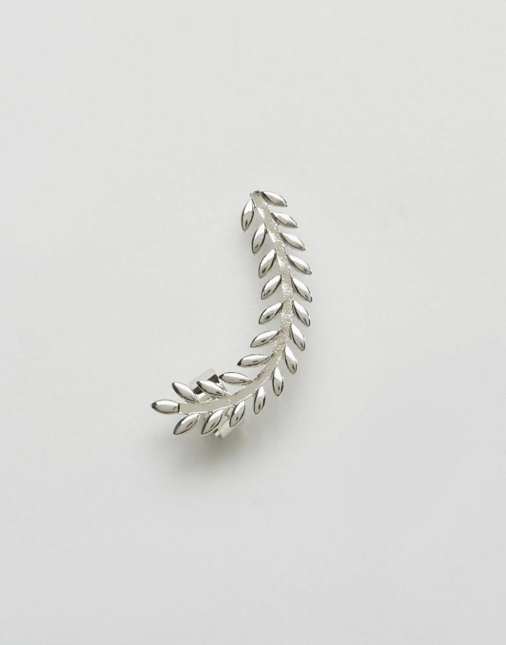 Asos Leaf Ear Cuff - Silver