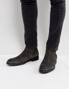 H By Hudson Mitchell Suede Zip Boots - Gray