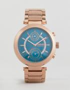 Versus Versace Star Ferry S7908 Bracelet Watch In Rose Gold - Gold