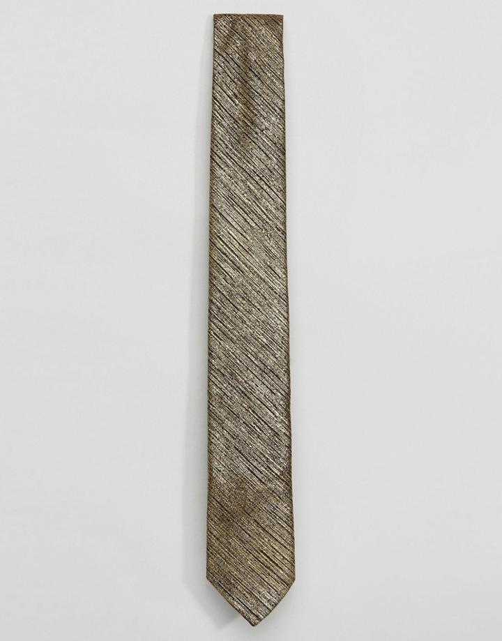 Noose & Monkey Tie In Metallic - Gold