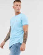 Le Breve Longline Raw Edge T-shirt - Blue