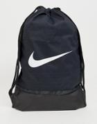 Nike Swoosh Drawstring Bag In Black