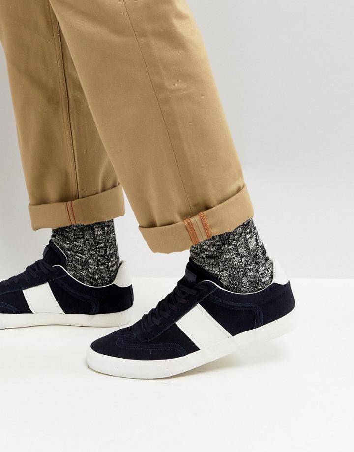 Kurt Geiger London Alverez Suede Sneakers - Navy