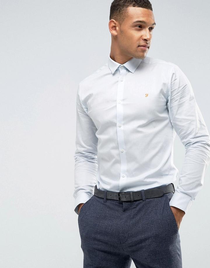 Farah Slim Smart Oxford - Blue