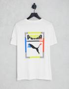 Puma Graphic Box Logo Play T-shirt In White