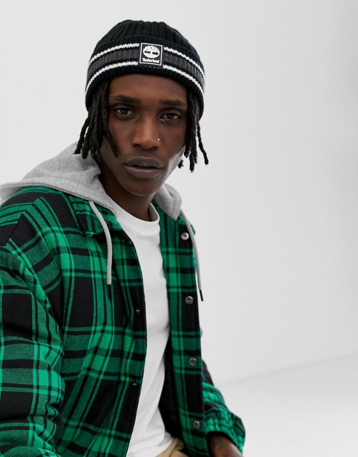 Timberland Short Watch Beanie In Black - Black