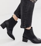 Raid Exclusive Lucinda Black Chelsea Boots With Block Heel