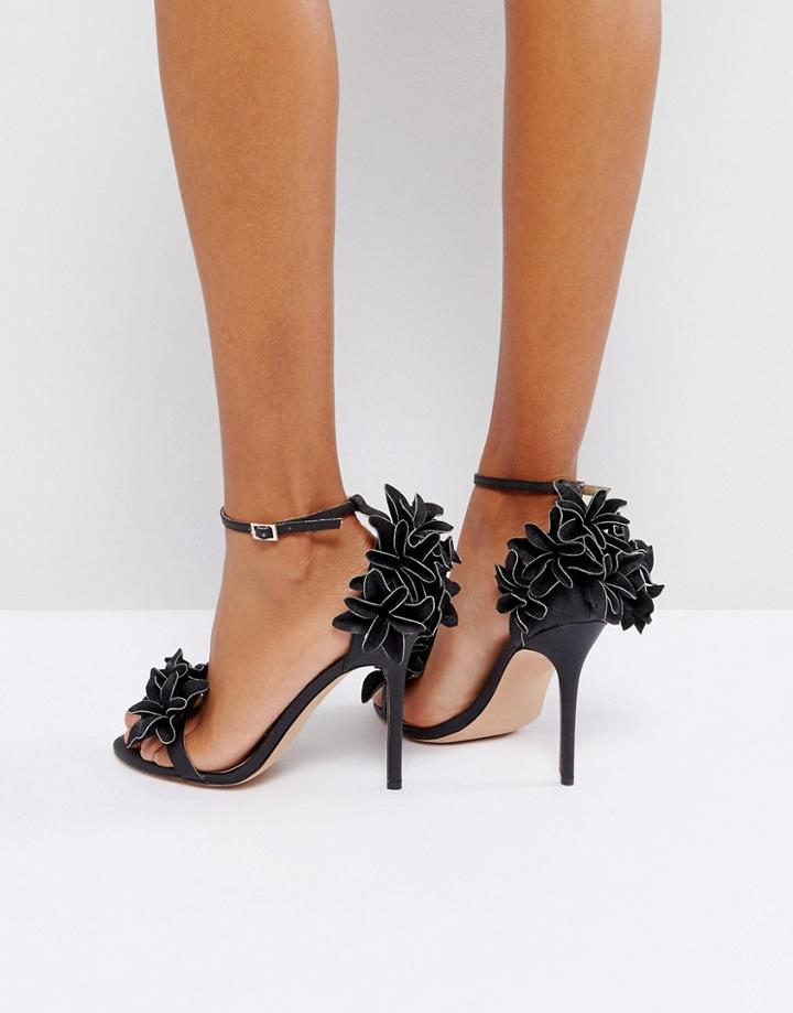 Forever Unique Leaf Wrap Heeled Sandal - Pink