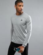 Le Coq Sportif Logo Long Sleeve Top - Gray