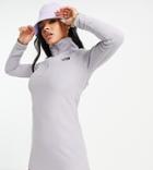 The North Face Glacier Fleece Dress In Gray Exclusive At Asos-grey