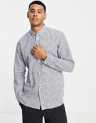 French Connection Disty Floral Slim Fit Shirt-navy