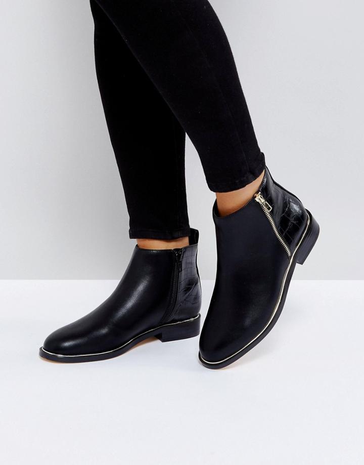 Office Abbie Metal Trim Boots - Black