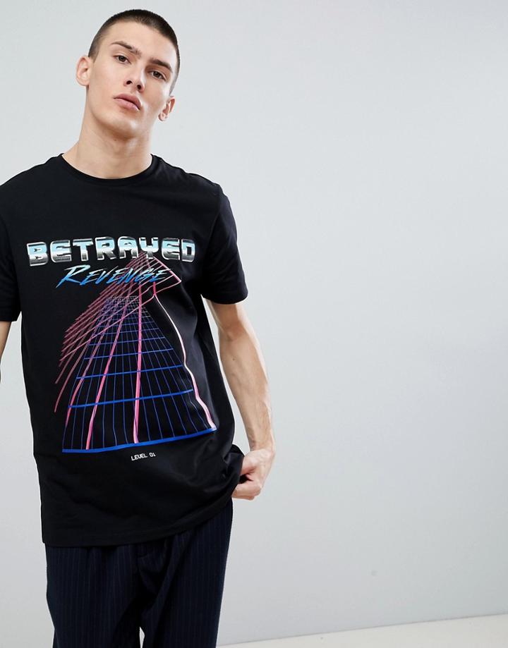 New Look Betrayed T-shirt In Black - Black