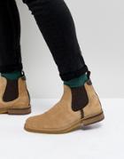 Ted Baker Bronzo Suede Chelsea Boots In Stone - Stone