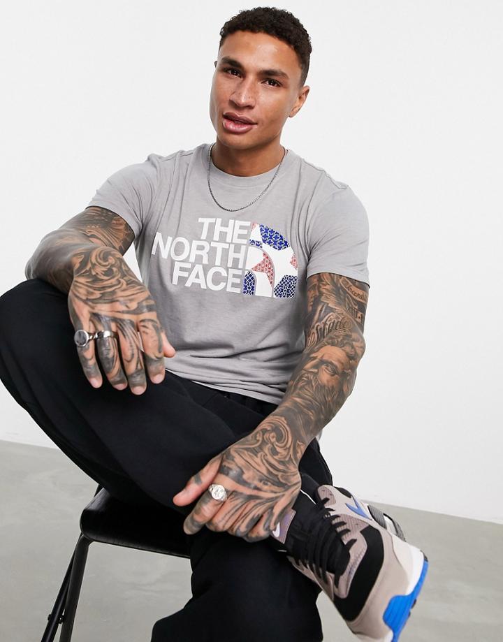 The North Face Ic Geo Half Dome Tri-blend T-shirt In Gray