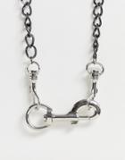 Asos Design Trigger Clasp Short Chunky Neck Chain - Silver
