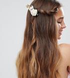 Asos Design Pack Of 2 Floral Stem Hair Clip - Multi