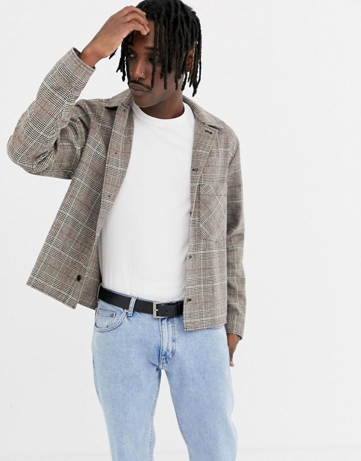 Weekday Chuck Checked Shirt - Gray