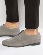 Hugo By Hugo Boss Paris Suede Derby Shoes - Gray