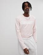 Carhartt Wip Long Sleeve College T-shirt In Pink - Pink