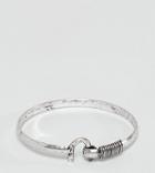 Sacred Hawk Bracelet With Horseshoe Clasp - Silver