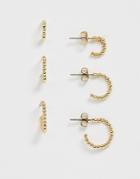 Pieces Multi Pack Huggie Earrings In Gold