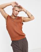 Devil's Advocate Oversized Ribbed Vest-green