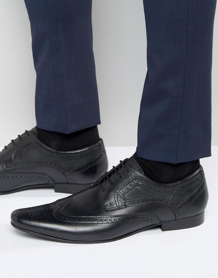 Kg Kurt Geiger Bassie Derby Brogue Shoe - Black